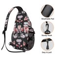 thumbnail image 3 of Watercolor Flower Pattern Sling Bag for Travel, Lightweight Artistic Floral Crossbody Shoulder Backpack for Spring and Summer, 3 of 6