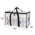 thumbnail image 3 of Sac de Rangement pour Arbre de Noël Sac de Rangement pour Couvertures Capacité de Charge Élevée Déménagement Grande Capacité Transparent avec Poignée Portable Robuste Pliable Multifonction Couette Organisateur de Vêtements Sac de Rangement Organisateur, 3 of 8