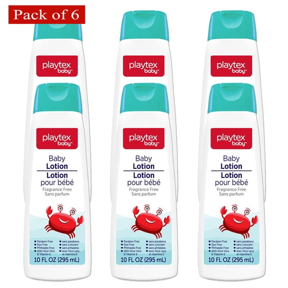 Playtex Baby Lotion Sans Parfum, 10 Fl Oz (295 ml) (Lot de 6)