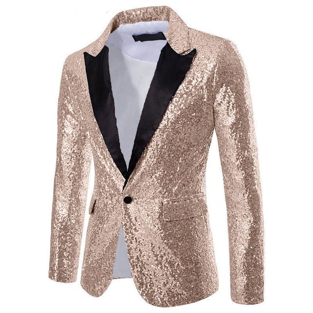 Vestes et Blazers Beiges pour Hommes, Vêtements d'Extérieur pour Hommes, Travail, Bureau, Formel, Rendez-Vous, Robes de Soirée, Modestes, Rave, Paillettes Scintillantes, Paillettes, Uni, Hiver Automne, Veste à Boutons 2025 L