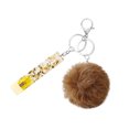 thumbnail image 1 of Key Chain Ring Plush Ball Students Hanging Buckle Portable Keychain Holder Backpack Wallet Bag Decoration Keyring Pendant for Girls Khaki, 1 of 9