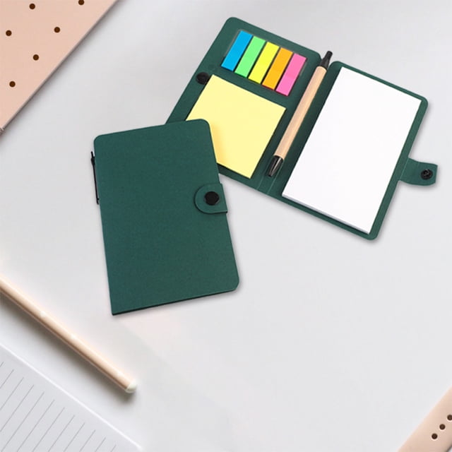 Button Sticky Notes With Pen, Self Stick Memo Pad, Assorted Colors, distinctive Round Design, Strong Removable Adhesive, water-resistant Cover for Office Planner Journal Writing