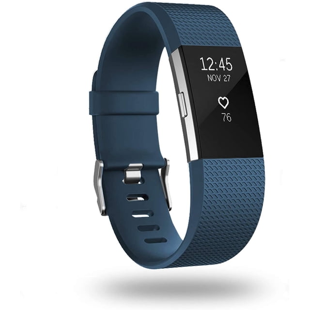 Replacement Bands Compatible for Fitbit Charge 2, Classic & Special Edition Adjustable Sport Wristbands(Navy Blue,S)