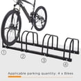 thumbnail image 4 of HOMCOM support de rangement pour vélo pour 4 vélos, Noir, 4 of 9