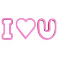 thumbnail image 1 of WHEANG Cute Cake Tools Heart/Star/Flower Shape Cutters Stainless Steel Plastic Cookie Cutter Set, 1 of 9
