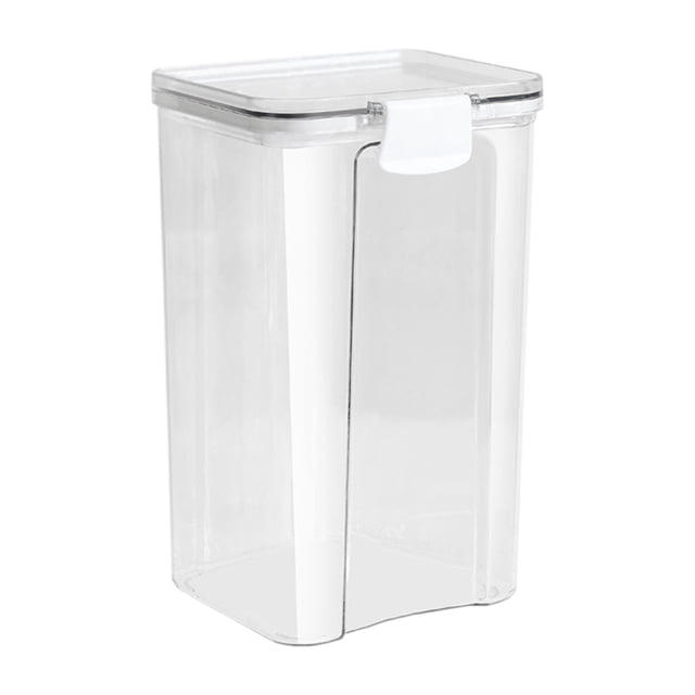 YIMWNYI Clear Airtight Food Storage Container, Plastic Canisters, Kitchen Pantry Organization, Leak-Proof Storage, Ideal for Flour, Rice, Snacks, Easy to Clean, Food Safe, BPA-Free