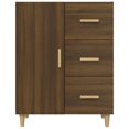 thumbnail image 3 of vidaXL Sideboard Brown Oak 69.5x34x90 cm Engineered Wood, 3 of 5