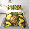 thumbnail image 2 of Erosebridal Ensemble de Lit Ananas 3D Taille Simple, Thème Fruit, Noir Jaune Vert, Réversible 7 Pcs, 2 of 5