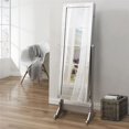 thumbnail image 1 of Posh Living Harper Full Length Jewelry  Mirror Border Lockable with LED Lights - Classic Silver, 1 of 8
