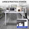thumbnail image 2 of Stainless Steel Folding Table, 660 LBS Commercial Prep Table, Heavy-Duty Single-Tier Portable Workstation for Kitchen, 2 of 7