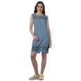 thumbnail image 2 of Moomaya WoMen's Solid Cotton Plus Size Lace Summer Outfit Sleeveless Mini Dress, 2 of 5