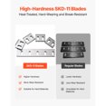 thumbnail image 3 of KFFKFF Shredder Blades, Alloy Steel Shredder Machine Blade Kit with 12 Rotating and 2 Fixed Blades, High-Hardness SKD-11 Blade, Compatible with Model 400 Plastic Grinder, 3 of 9
