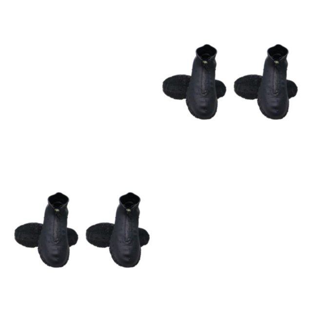 Youkk Lightweight And Fashionable Waterproof Shoe Cover For Unisex – Stay Dry And Look Black 2Set