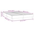 thumbnail image 4 of vidaXL Bed Frame Dark Grey 137x190 cm Full Fabric, 4 of 5