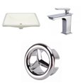 thumbnail image 1 of American Imaginations 18.25-in. W CUPC Rectangle Bathroom Undermount Sink Set In Biscuit - Chrome Hardware AI-26819, 1 of 9