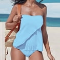 thumbnail image 2 of Birdeem Womens Two Piece Set Swimsuits Solid Tummy Control Swimwear Beachwear, 2 of 9