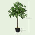 thumbnail image 3 of Outsunny Ensemble de 2 Lauriers Artificiels de 3 Pi, Plante Factice en Pot Réaliste, 3 of 10