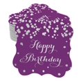 thumbnail image 1 of Inkdotpot Pack Of 100 Real Silver Foil Bracket Shape Paper Tags Happy Birthday Favor Hang Tags, 1 of 6