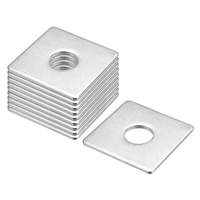 Uxcell Rondelle Carrée, Lot de 10, M16x50x50x2 mm, Rondelles Carrées pour Plaques en Acier Inoxydable 304