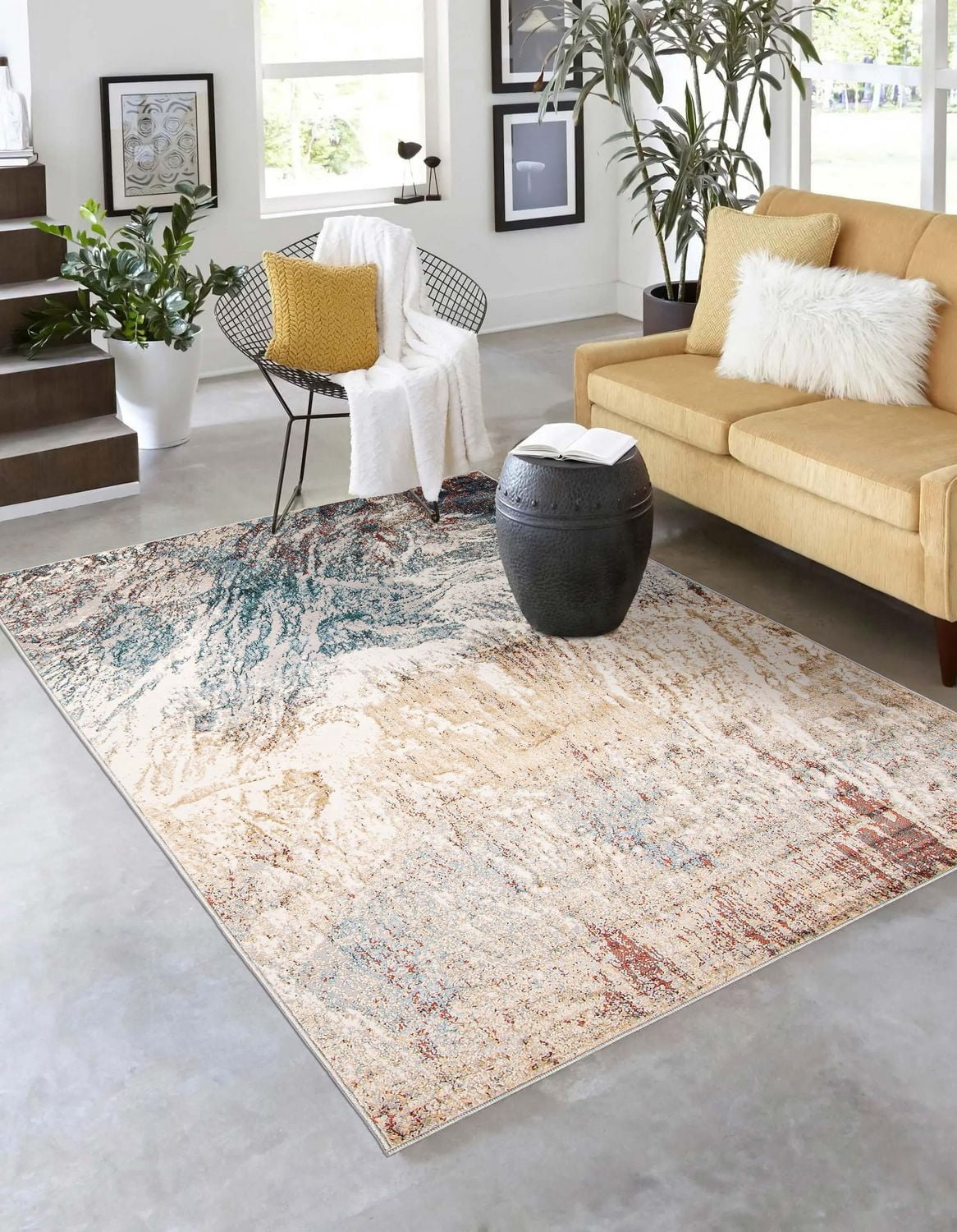 ECARPET Tribeca Contemporain/Moderne Tapis pour salon, chambre, salle à manger, entrée, couloir et plus encore.