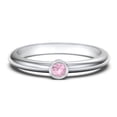 thumbnail image 1 of Classic Bezel Set Birthstone Ring - Pink Tourmaline (October), 1 of 4
