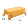 thumbnail image 3 of HHBEAUTY Rectangle Vinyl Tablecloth, Waterproof Spillproof Plastic Backed Table Cloth, Wipe Clean Table Cover for Dining, Buffet Parties and Camping (Yellow,54" x 72"), 3 of 7