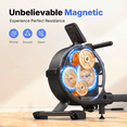 thumbnail image 3 of MERACH Magnetic Rowing Machine 350lbs Weight Capacity, 16 Levels of Quiet Resistance, Bluetooth Rowing Machine for Home Workout, 3 of 12