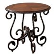 thumbnail image 1 of Bowery Hill Metal/Hardwood Solids Cherry End Table in Cherry, 1 of 4