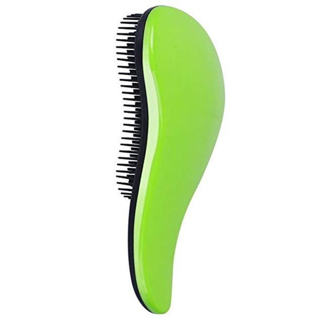 Decodeary Professional Detangling Brush Plastic Hair Comb Anti Static Massage Hairbrush green, black 1Set