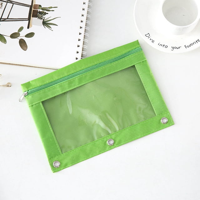 Birdeem Trousses à Crayons avec Fermeture Éclair, Grande Trousse à Crayons, Trousse à Crayons à Trois Trous Fermeture Éclair Sac de Rangement Transparent pour Documents Dossier Détachable Trousse Grande Capacité, Trousse à Crayons à Fermeture Éclair