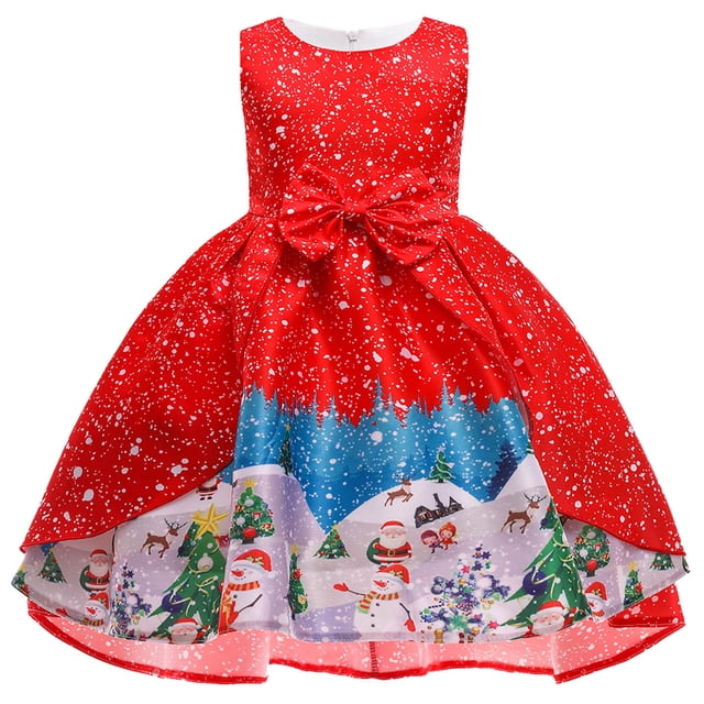 HNMKIU Robes Magiques pour Filles Tenue de Fête Robe de Danse de Concours Robe de Fête Festive pour Enfants