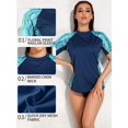 thumbnail image 3 of BeautyIn Chemise de Bain Imprimée Florale à Manches Courtes pour Femmes UPF 50+, 3 of 7
