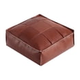 thumbnail image 1 of Abbracc Pouf Doux Repose-Pieds Fait à la Main Coussin de Sol Carré Cuir PU Pouf Marocain Rouge, 1 of 9