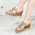 thumbnail image 3 of xiaxaixu Wedge Slippers for Women, Comfortable Fish Mouth High Heel Rhinestone Wedges Platform Shoes, 3 of 6