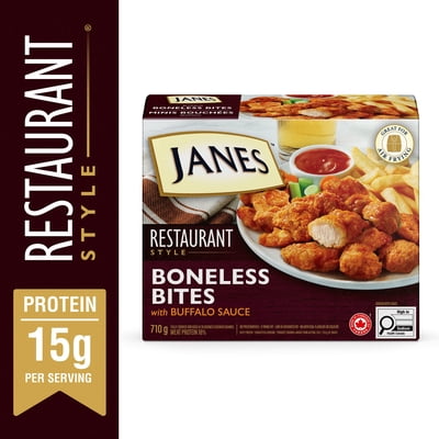 Janes® Restaurant Style Buffalo Boneless Bites, 710g, Fully Cooked Breaded Chicken Bites, Contains White Meat., 710g