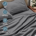 thumbnail image 4 of Bare Home Premium 1800 Collection 4-Piece Bed Sheet Set, King, Gray, 4 of 10