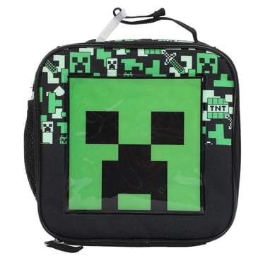 Minecraft Creeper Face Insulated Lunch Bag