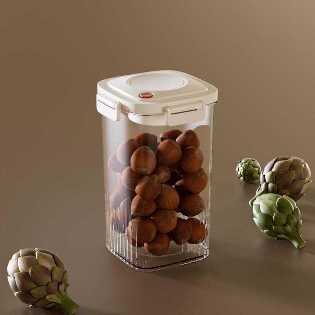 Meitianfacai Vacuum Sealed Jar For Miscellaneous Grain Storage Kitchen Food Plastic Transparent Storage And Storage Jar -proof Sealed Box For Five Grains