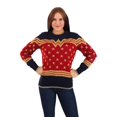 thumbnail image 4 of Wonder Woman Dark Blue Ugly Christmas Sweater, 4 of 5