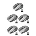 thumbnail image 2 of crativent Computer 2.4Ghz Wireless Optical Mouse Quick Speed 6 Buttons Plastic Gaming Mice DPI Adjustable Portable Accessory Grey 5Set, 2 of 6