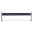 thumbnail image 4 of Gansett Reception Waiting Room Healthcare 3-Seat Bench / Silver Steel / Blue, 4 of 5