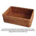 thumbnail image 4 of Wood Handmade Storage Box With Storage Basket Organizer Box Rattan Traditional Rattan For Easy Organizer Box Storage Small square basket L, 4 of 6