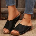 thumbnail image 3 of Womens Wedge Orthopedic Sandals 2025 Comfortable Leather Arch Support Orthotic Platform Walking Dress Slip on, 3 of 6