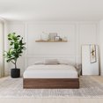 thumbnail image 3 of Nexera 3 Drawer King Size Storage Bed Frame, Walnut, 3 of 8