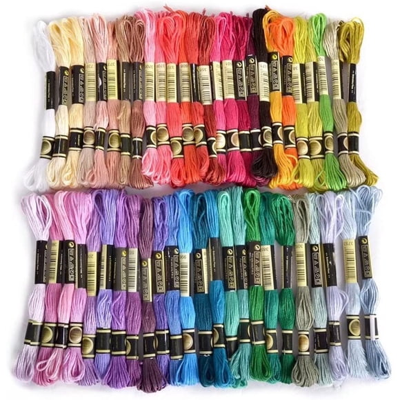 MesaSe 50pcs Embroidery Floss Sewing Quilting Polyester Cotton 6-strand Thread 50 Colors Cross-stitch Line Set