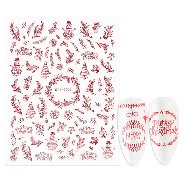 Christmas Nail Sticker DIY Fashion Snowflake Nail Decal Adhesive Nail Decal