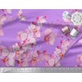thumbnail image 2 of Soimoi polyester Crepe Fabric Bird & Orchids Flower Print Sewing Fabric Yard 42 Inch Wide, 2 of 3