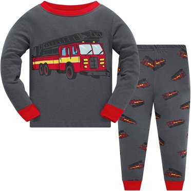 Little Boys Pajamas 100% Cotton Sleepwear Kids 2 Piece Dinosaur Pjs Set Toddler Long Sleeve Nightwear Outfit Size 3T/6241