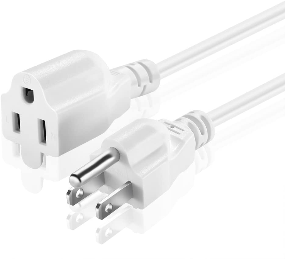TNP Universal Power Extension Cord Cable Strip (15FT) - NEMA 5-15R to NEMA 5-15P Wire Connector Socket Plug Jack Outlet