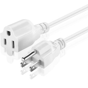 TNP Universal Power Extension Cord Cable Strip (15FT) - NEMA 5-15R to NEMA 5-15P Wire Connector Socket Plug Jack Outlet